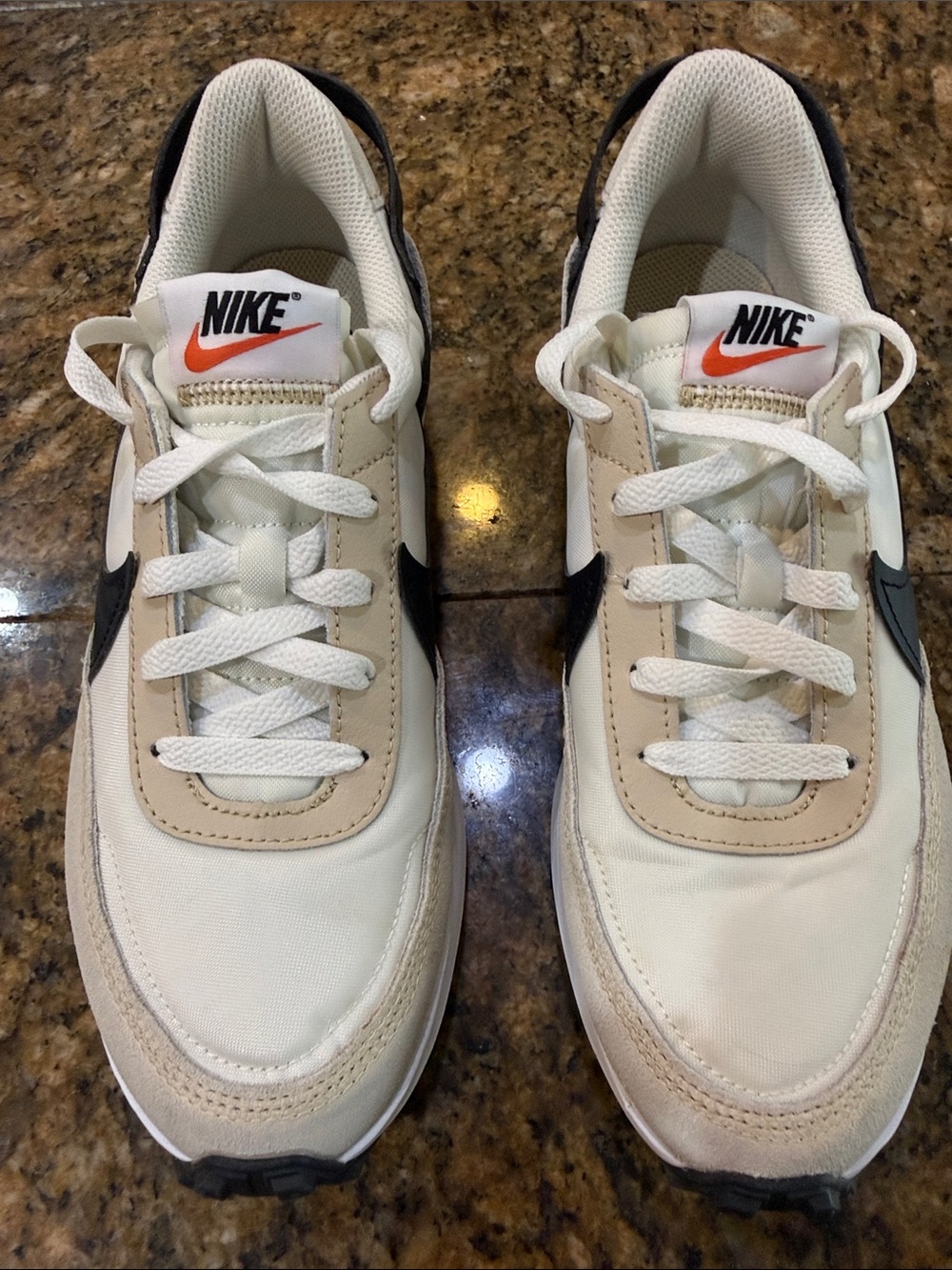 Nike Women’s Cream, Beige and Black Retro Trainer